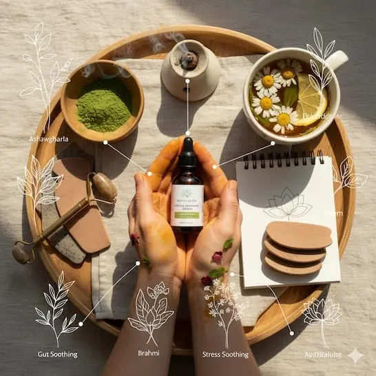 Botani Bestie holistic products showing a balance of mind, body, and skin.